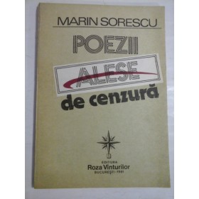 POEZII  ALESE  DE  CENZURA  -  MARIN  SORESCU  - 